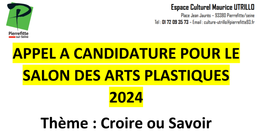 Appel à candidatures : Salon des Arts Plastiques, Croire ou Savoir